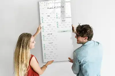 Essensplaner als beschreibbare Magnettafel