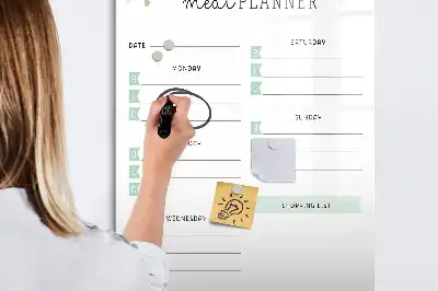Essensplaner als beschreibbare Magnettafel