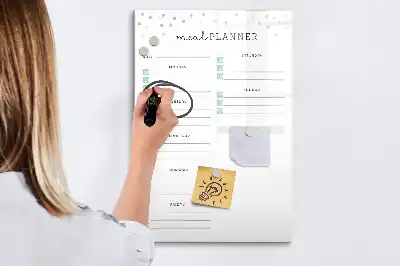 Essensplaner als beschreibbare Magnettafel