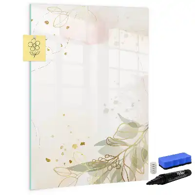 Magnettafel zum Schreiben mit Motiv goldene Gemüse-Abstraktion