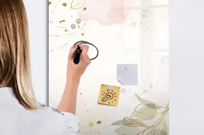 Magnettafel zum Schreiben mit Motiv goldene Gemüse-Abstraktion