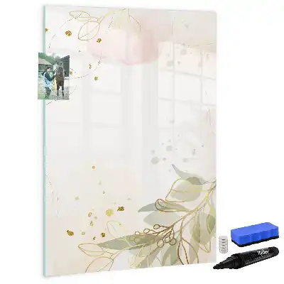 Magnettafel zum Schreiben mit Motiv goldene Gemüse-Abstraktion