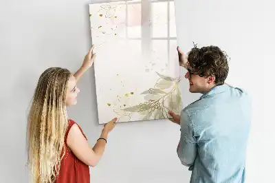 Magnettafel zum Schreiben mit Motiv goldene Gemüse-Abstraktion