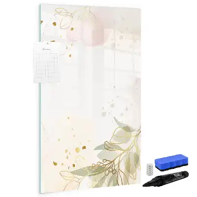 Magnettafel zum Schreiben mit Motiv goldene Gemüse-Abstraktion