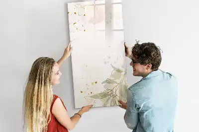Magnettafel zum Schreiben mit Motiv goldene Gemüse-Abstraktion
