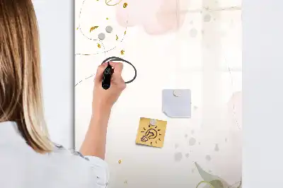Magnettafel zum Schreiben mit Motiv goldene Gemüse-Abstraktion