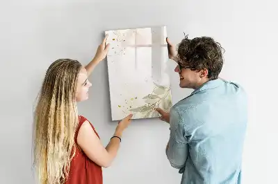 Magnettafel zum Schreiben mit Motiv goldene Gemüse-Abstraktion