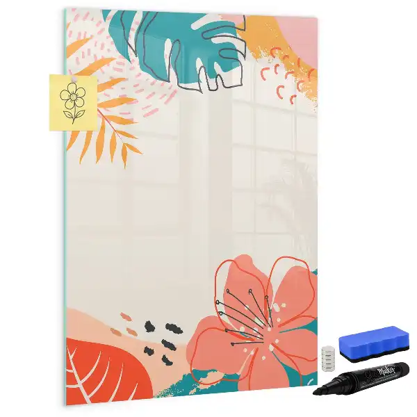 Magnettafel zum Schreiben Motiv Sommerblume