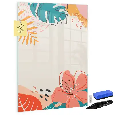 Magnettafel zum Schreiben Motiv Sommerblume
