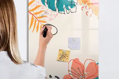 Magnettafel zum Schreiben Motiv Sommerblume