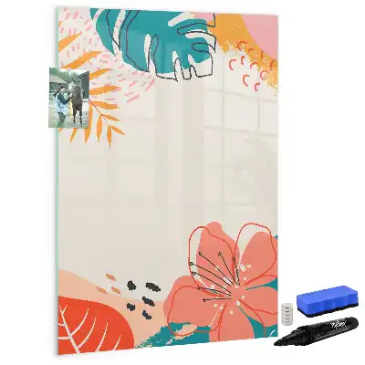 Magnettafel zum Schreiben Motiv Sommerblume