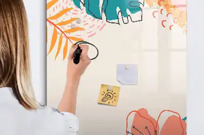 Magnettafel zum Schreiben Motiv Sommerblume