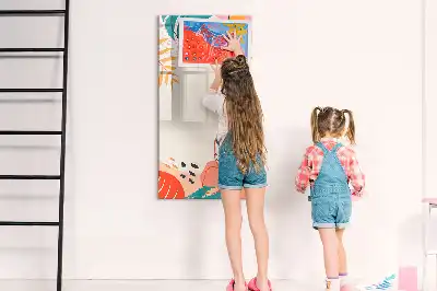 Magnettafel zum Schreiben Motiv Sommerblume