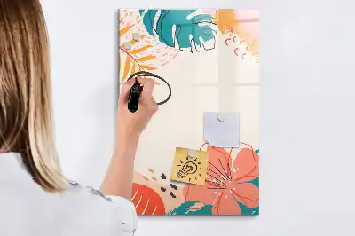 Magnettafel zum Schreiben Motiv Sommerblume