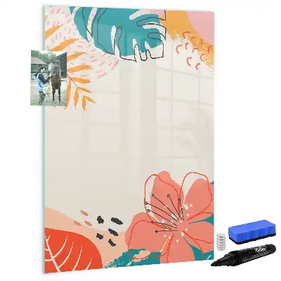 Magnettafel zum Schreiben Motiv Sommerblume