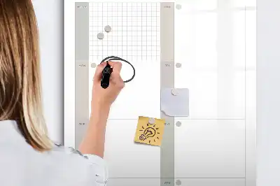 Wochenplaner als beschreibbare Magnettafel