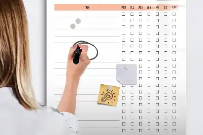 Putzliste beschreibbare Magnettafel