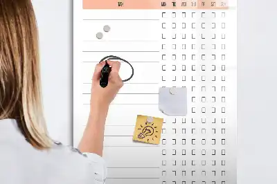 Putzliste beschreibbare Magnettafel