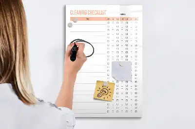Putzliste beschreibbare Magnettafel
