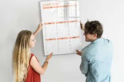 Putzliste als beschreibbare Magnettafel