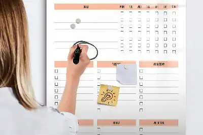 Putzliste als beschreibbare Magnettafel