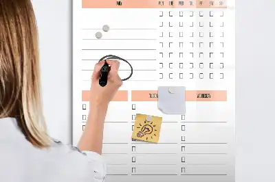 Putzliste als beschreibbare Magnettafel