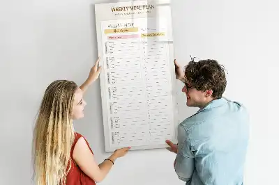 Wöchentlicher Speiseplan magnetisch und beschreibbar