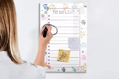 Magnettafel zum Schreiben als To-Do-Liste