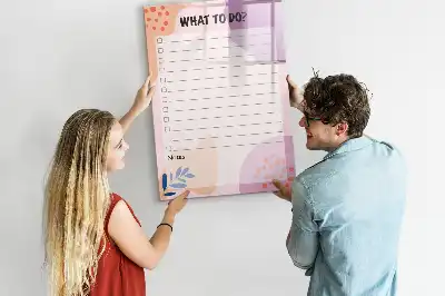 Aufgabenliste beschreibbare Magnettafel