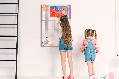 Aufgabenliste beschreibbare Magnettafel
