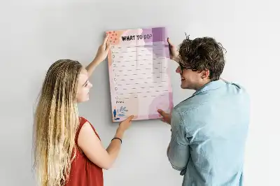 Aufgabenliste beschreibbare Magnettafel
