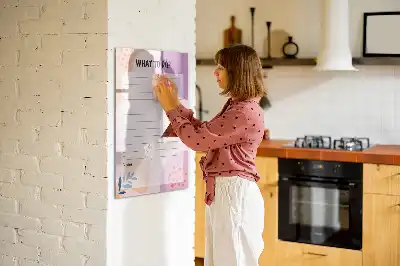 Aufgabenliste beschreibbare Magnettafel