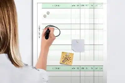 Magnettafel zum Schreiben als Aufgaben-Tabelle
