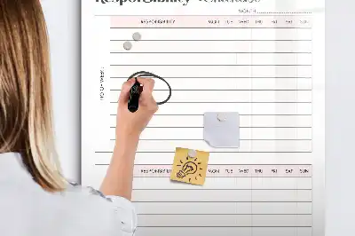 Magnettafel beschreibbare Pflichtenliste