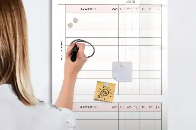 Magnettafel beschreibbare Pflichtenliste