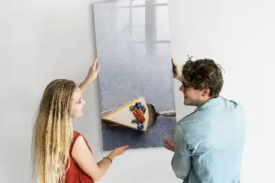 Magnettafel zum Schreiben in Kuchenstück-Form