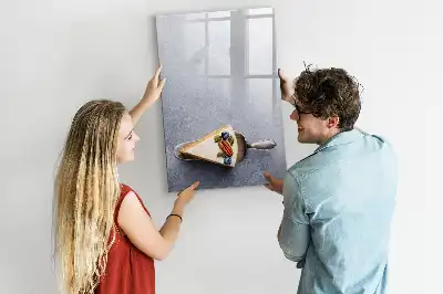 Magnettafel zum Schreiben in Kuchenstück-Form