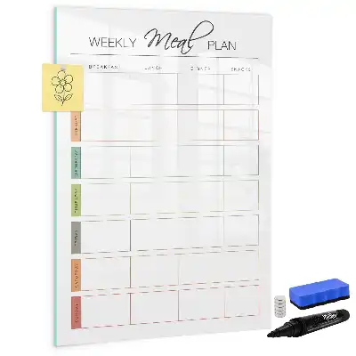 Magnettafel zum Schreiben mit wöchentlichem Speiseplan