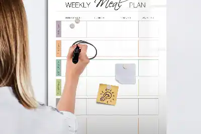 Magnettafel zum Schreiben mit wöchentlichem Speiseplan