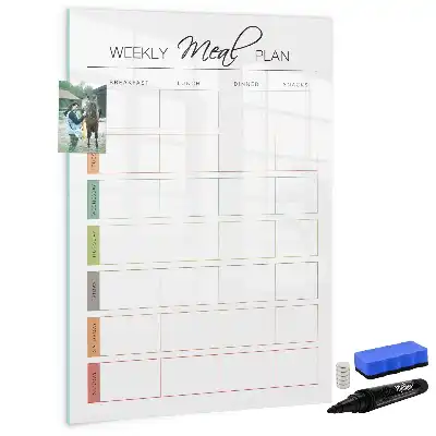 Magnettafel zum Schreiben mit wöchentlichem Speiseplan