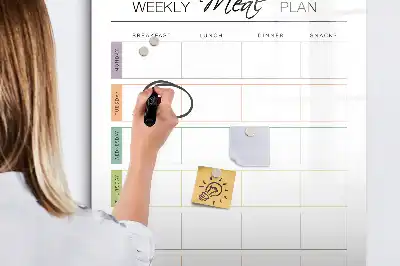 Magnettafel zum Schreiben mit wöchentlichem Speiseplan
