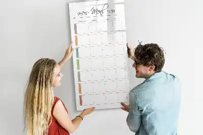 Magnettafel zum Schreiben mit wöchentlichem Speiseplan