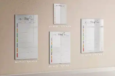 Magnettafel zum Schreiben mit wöchentlichem Speiseplan