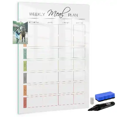 Magnettafel zum Schreiben mit wöchentlichem Speiseplan