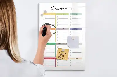 Magnetische Einkaufsliste beschreibbare Tafel