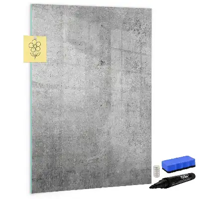 Magnettafel beschreibbar in Heller Beton Optik