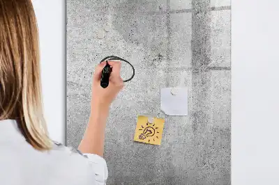 Magnettafel beschreibbar in Heller Beton Optik