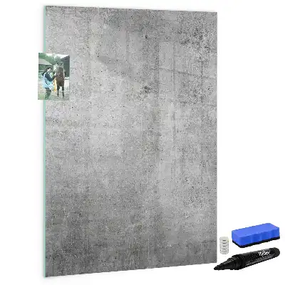Magnettafel beschreibbar in Heller Beton Optik