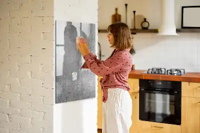 Magnettafel beschreibbar in Heller Beton Optik