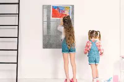 Magnettafel beschreibbar in Heller Beton Optik